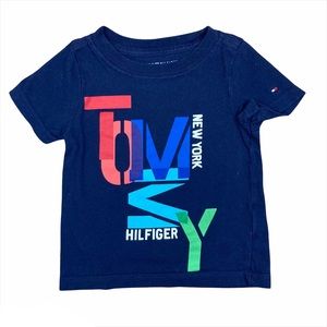 Tommy Hilfiger Boys Blue Short Sleeve Graphic Tee